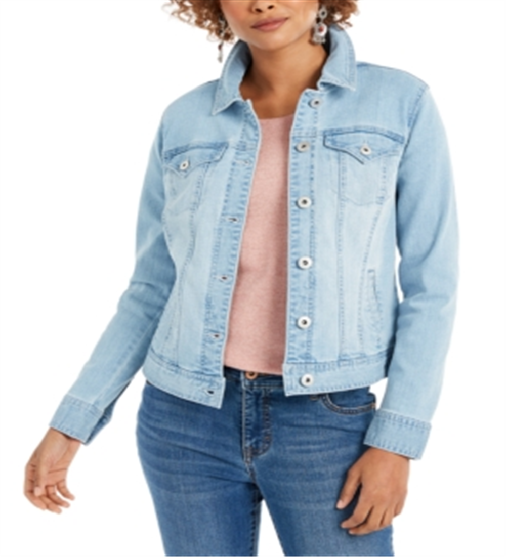 Style & Co Women's Denim Jacket Blue Size M