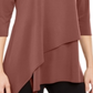 Alfani Women's Asymmetrical Hem 3/4 Sleeve Top Pink Size Small