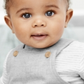 Carter's Baby Boy's 2 Pc Bear Overalls & Striped T-Shirt Set Gray Size Newborn