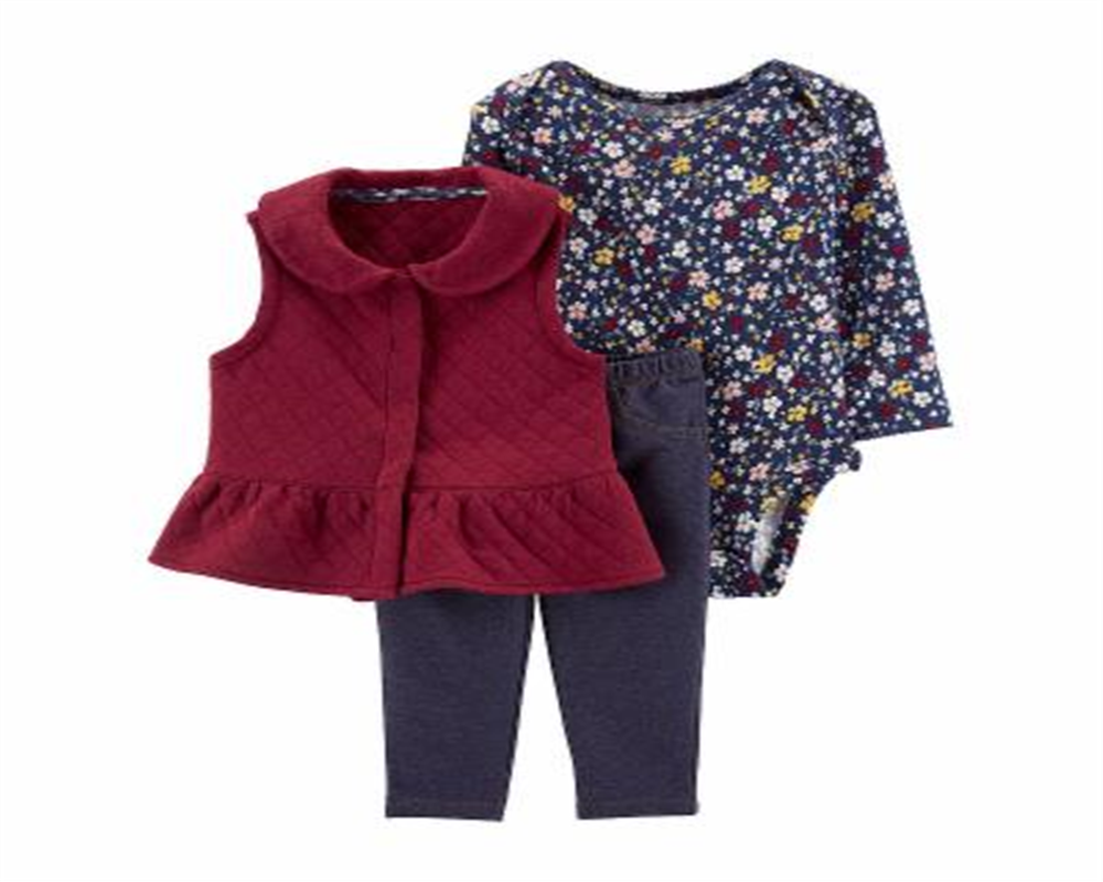 Carter's Girl's 3 pc Legging Set Baby Red Size NEWBORN