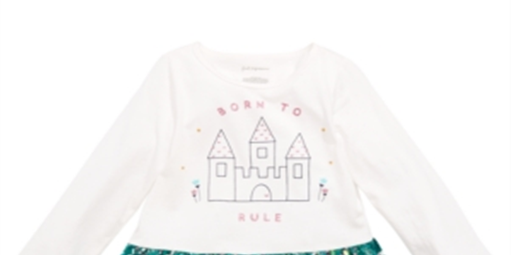 First Impressions Baby Girl's Cotton Peplum Hem Tunic White Size 18MOS