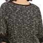 Charter Club Women's 3/4 Sleeve Bow Trim Top Black size 2XL