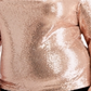 MSK Women's Sequined 3/4 Sleeve Cowl Neck Party Top Brown Size 2X