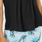 Charter Club Women's Sleeveless Pintuck Blouse Black Size Large