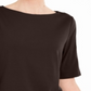 Karen Scott Women's Cotton Cutout Sleeves Top Brown Size Medium
