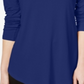 JM Collection Women's Turtleneck Top Blue Size Petite X-Large