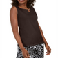 Karen Scott Women's Embellished Keyhole Tank Brown Size Small