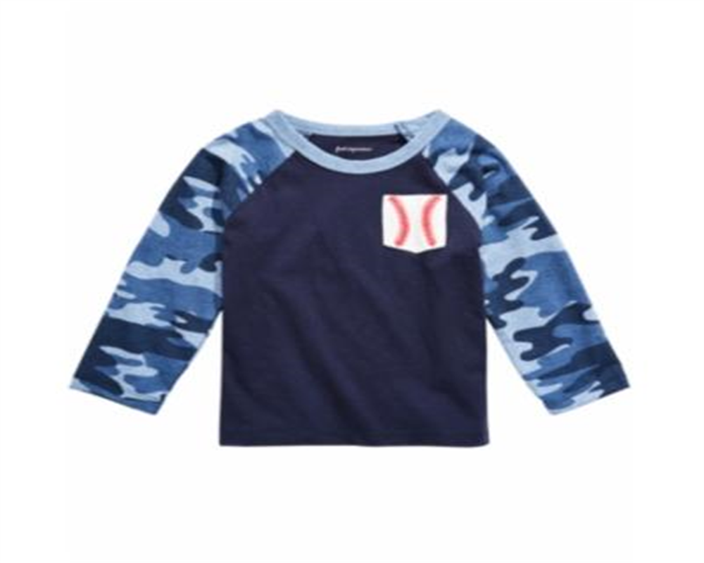 First Impressions Baby Boy's Cotton Baseball Pocket T-Shirt Blue Size 12MOS