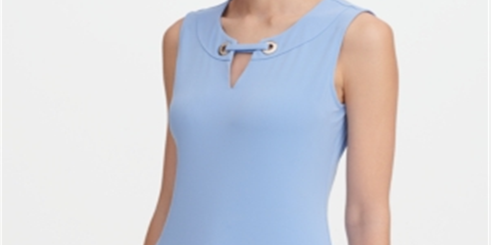 Tommy Hilfiger Women's Grommet Neck Top Blue Size XS