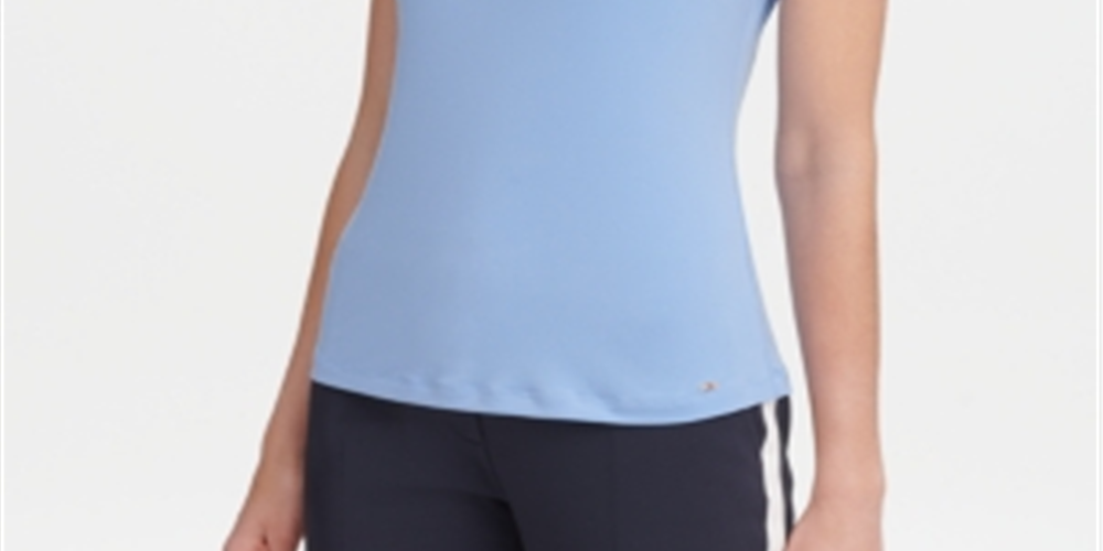 Tommy Hilfiger Women's Grommet Neck Top Blue Size XS