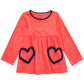 First Impressions Infant Girl's Ruched Heart Cotton Tunic Orange Size 3-6MOS