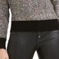 Bar III Women's Metallic Knit Pullover Sweater Black Size X-Small