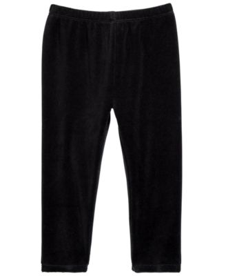 First Impressions Baby Girl's Velour Leggings Black Size 12MOS