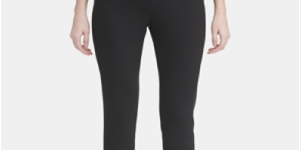 Calvin Klein Women's Contract Waist Stretch Skinny Pants Black Size 14