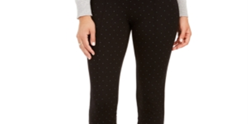 Style & Co Women's Plaid Leggings Black Size Petite P