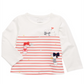 First Impressions Baby Girl's Long Sleeve Striped Dogs T-Shirt White Size 12MOS