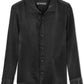 INC International Concepts Boy's Button Front Eddie Satin Dress Shirt Black Size Large