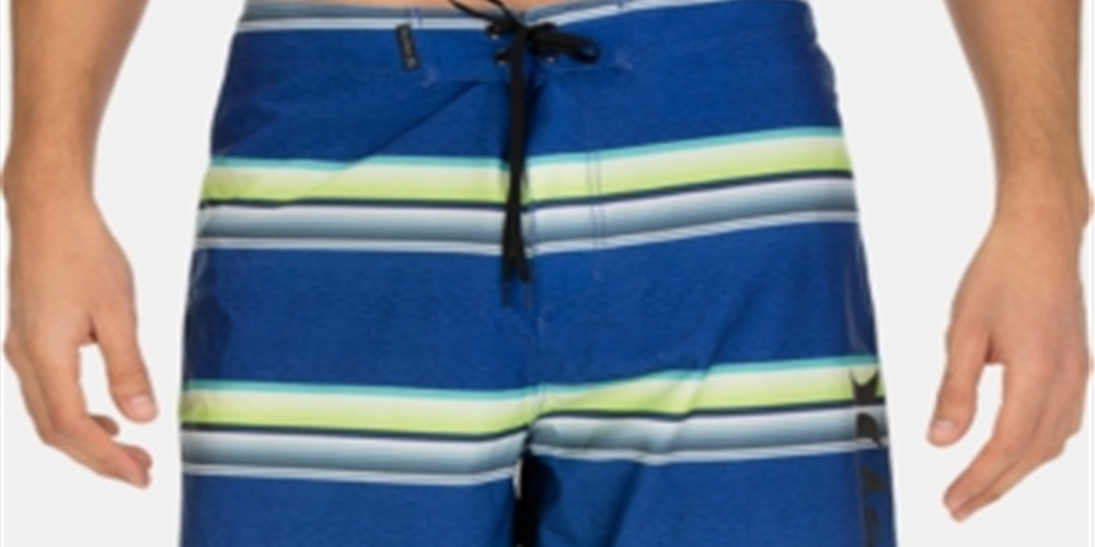 Hurley Men's Striped Board Shorts Blue Size -40