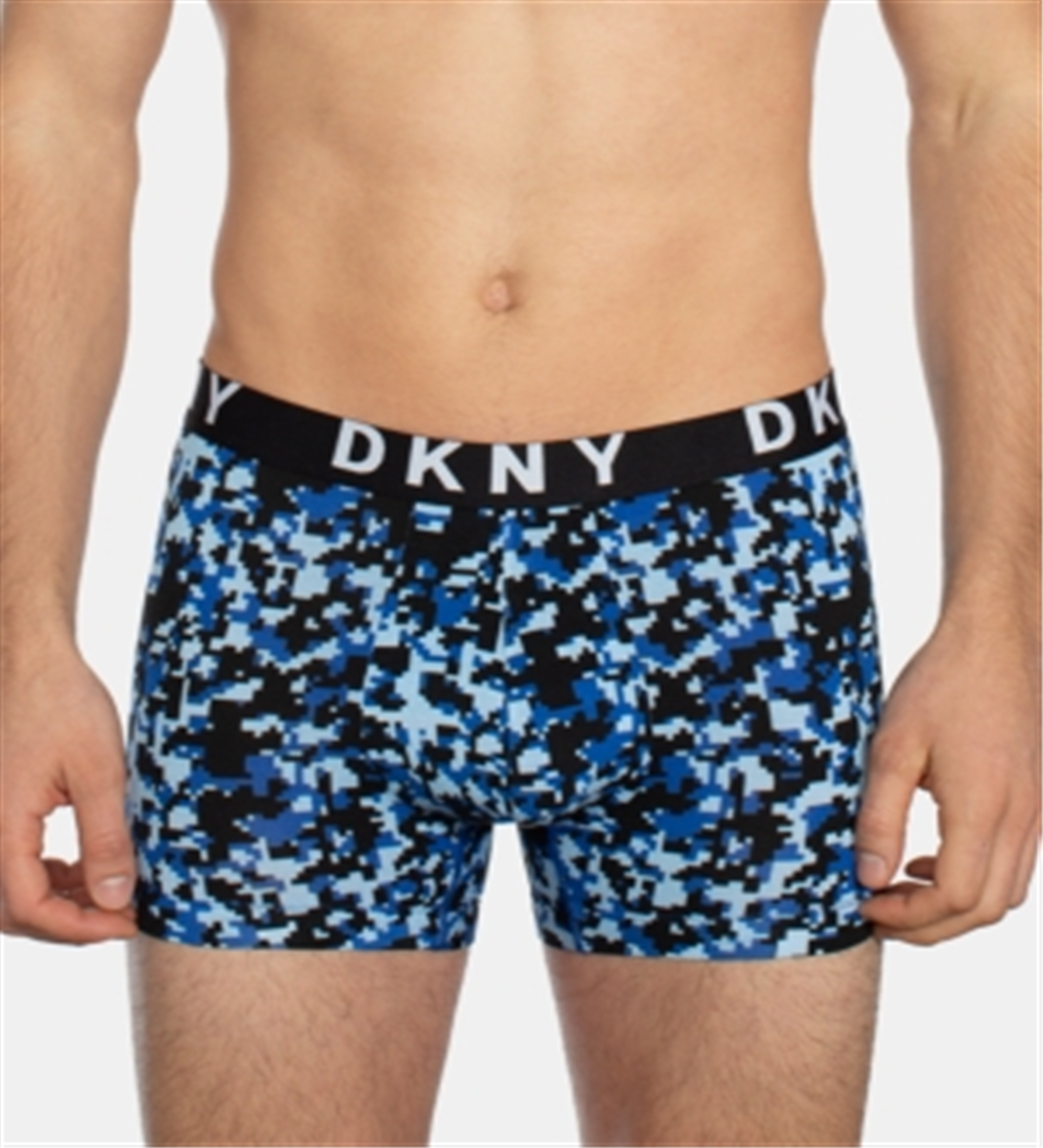 DKNY Men's Printed Modal Boxer Briefs Blue Size Medium