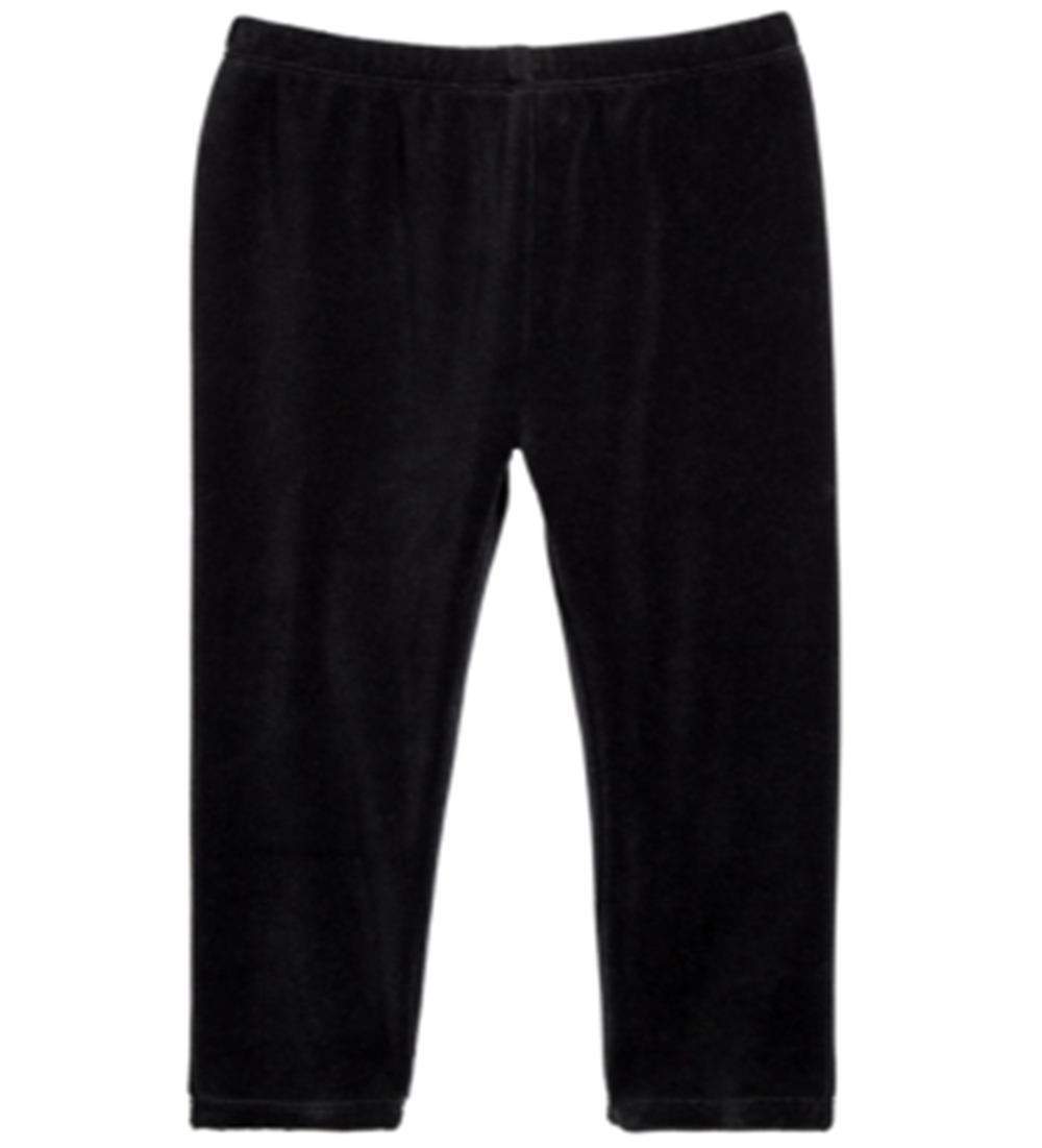 First Impressions Baby Girl's Velour Leggings Black Size 24MOS