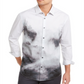 Alfani Men's Button Front Long Sleeve Casual Shirt Gray Size Small