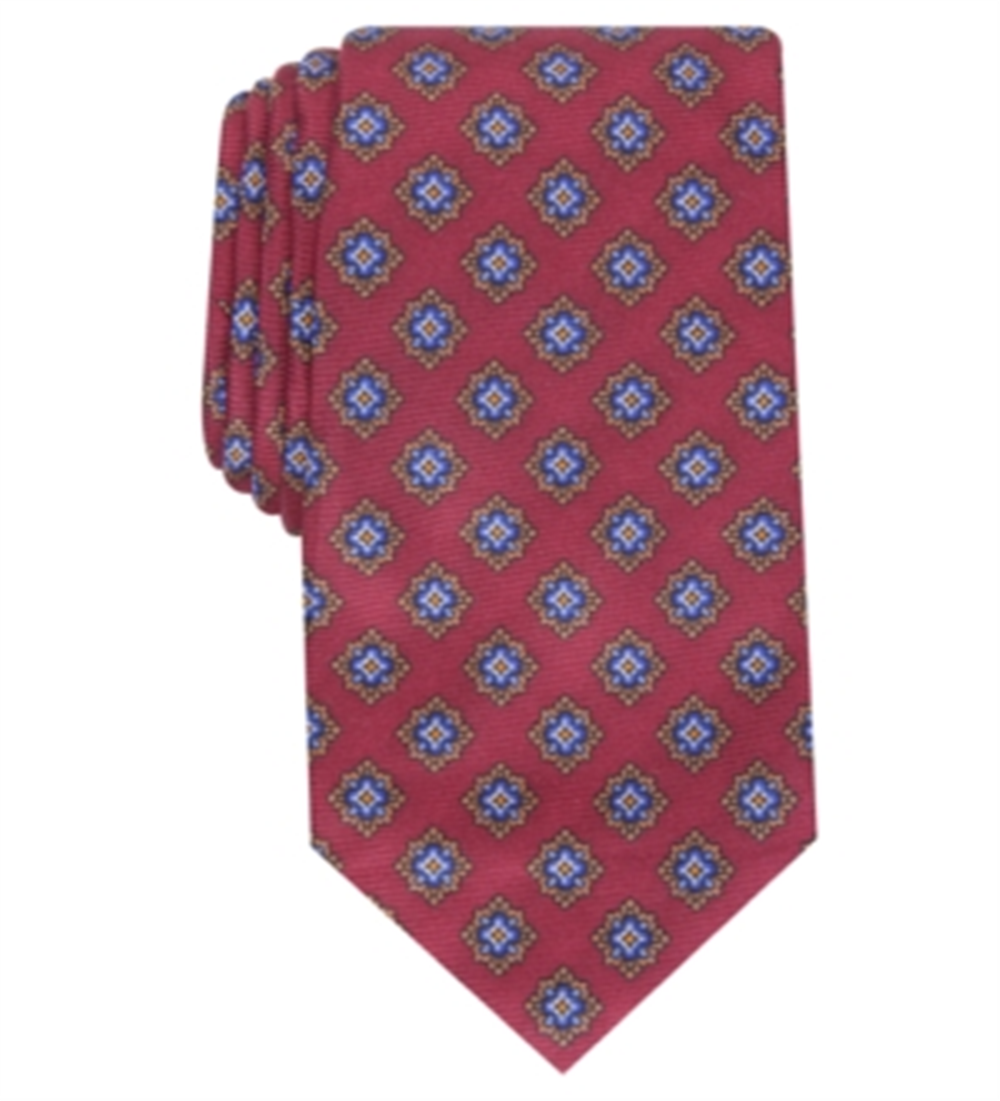 Tasso Elba Men's Luciano Medallion Tie Red Size One Size