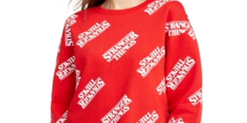 Love Tribe Junior's Stranger Things Graphic Print Sweatshirt Red Size S