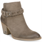 Sam Edelman Women's Minetta Suede Block Heel Ankle Boots Gray Size 10 M