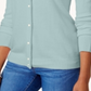 Karen Scott Women's Bead Button Cardigan Blue Size X-Small
