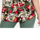 JM Collection Women's Printed Top Green Size PP