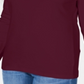 Karen Scott Women's Satin Trim Scoop Neck Top Red Size Large