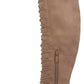 Journee Collection Women's Zip Elastic Laces Wide Calf Comfort Trill Round Toe Stiletto Heeled Boots Brown Size 12M