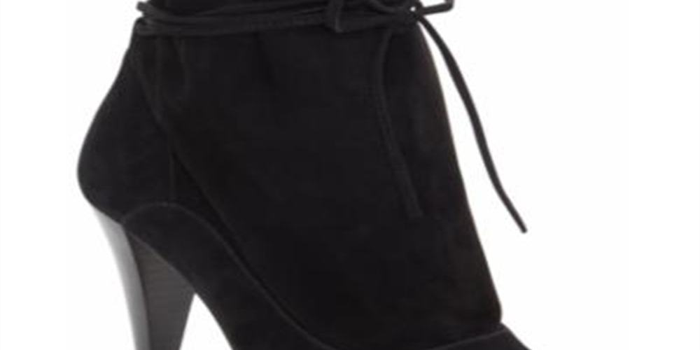 Vince Camuto Women's Avera Peep Toe Slouchy Ankle Boots Black Size 5.5 M