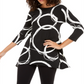 Alfani Women's Printed High Low Tunic Black Size Medium