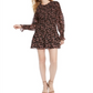 Leyden Women's Smocked Printed Dress Black Size M