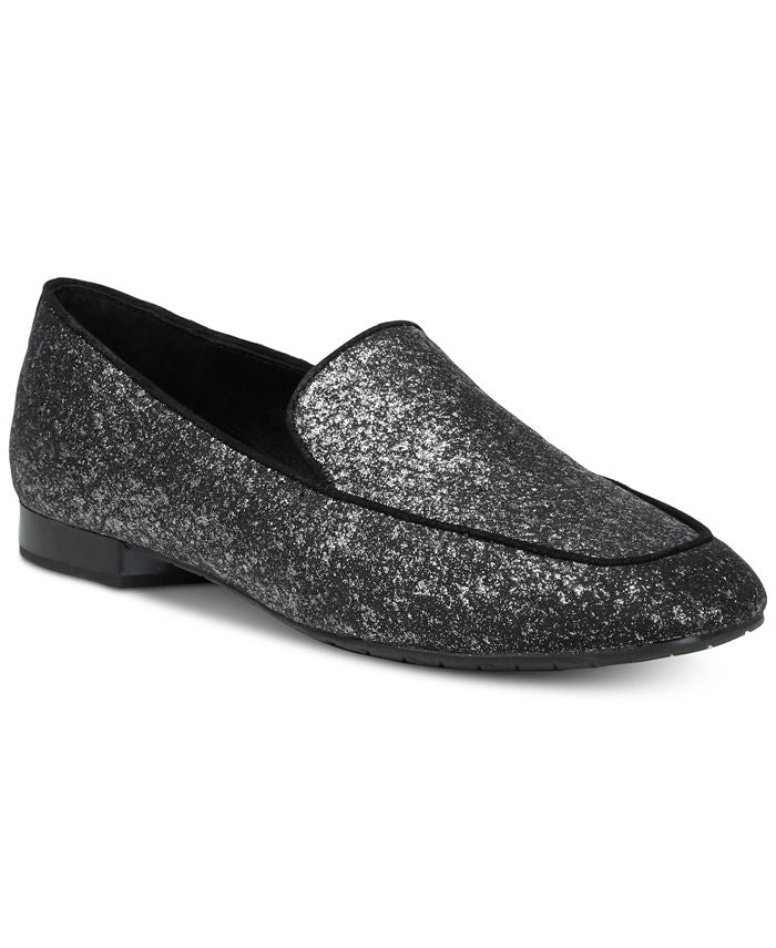 Donald J Pliner Women's Honey Closed Toe Loafers Silver/Black Size 7