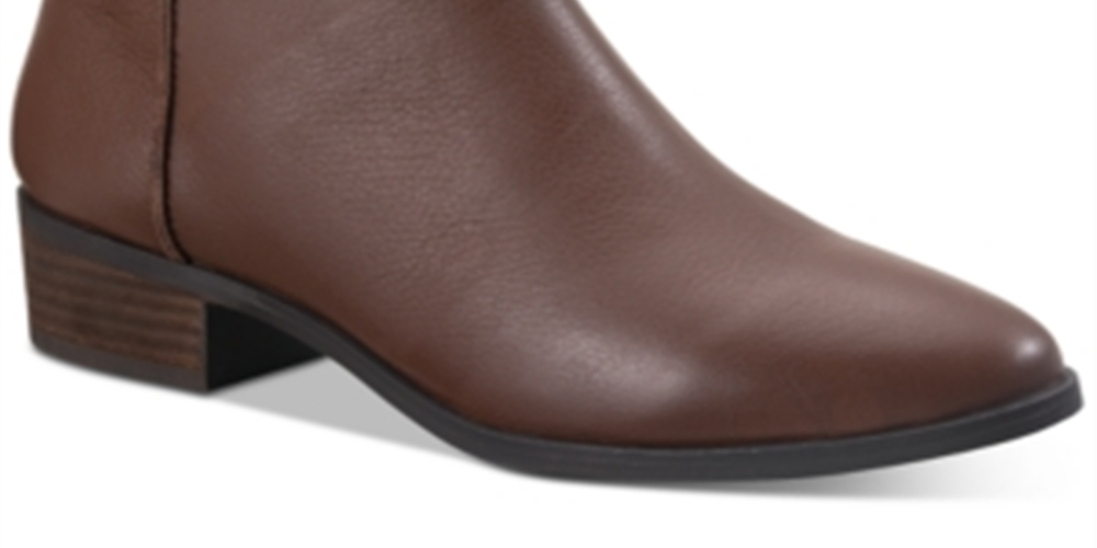 American Rag Women's Jolene Leather Almond Toe Ankle Fashion Boots Brown  Size 8 M