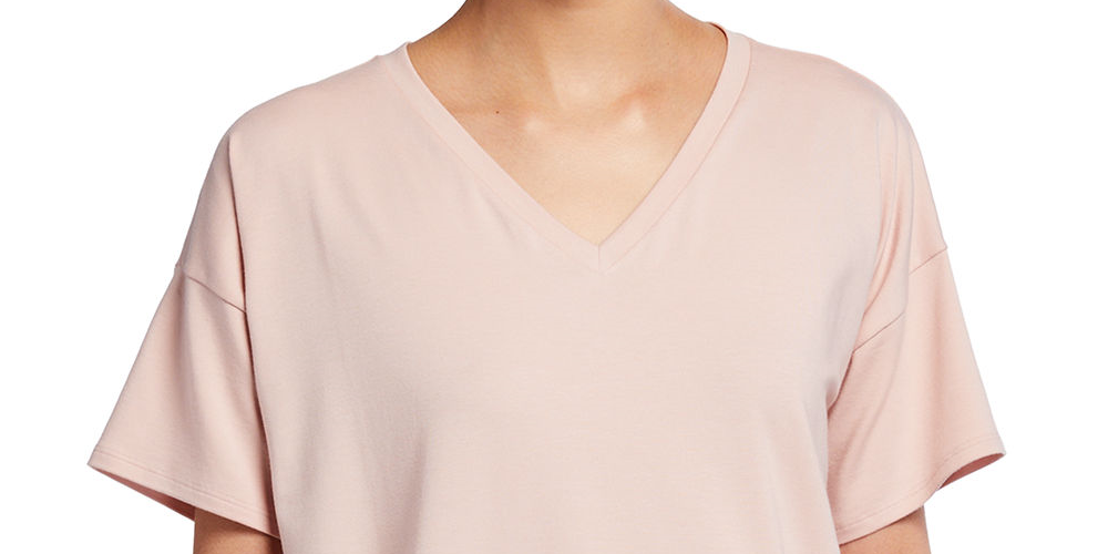 Eileen Fisher Women's Plus V Neck Tunic Pink Size XL