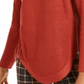 INC International Concepts Women's Patterned Long Sleeve Crew Neck T-Shirt Top Red Size Medium