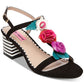 Betsey Johnson Women's Andey Open Toe Special Occasion T-Strap Black Size 6.5