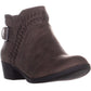 Womens AR35 Audra Zip up Ankle Boots Taupe Brown 5.5