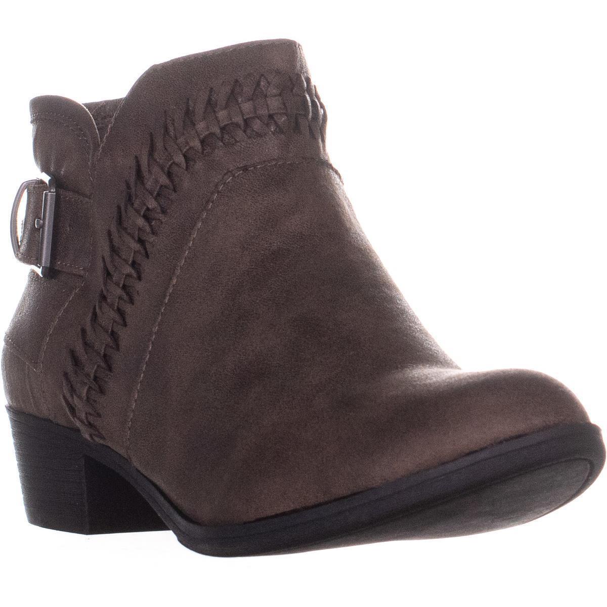 Womens AR35 Audra Zip up Ankle Boots Taupe Brown 5.5