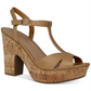 Sun + Stone Women's Jamie Platform Open Toe Heel Sandals Tan Size 9.5 M