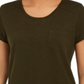 Style & Co Women's Cotton Crew Neck T-Shirt Green Size X-Small