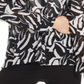 Alfani Women's Printed High Low Blouse Black Size Petite Large