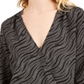 Michael Kors Women's Chain Print Crossover Top Gray Size Large