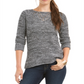 Style & Co Women's Crewneck Marled Sweater Black Size M