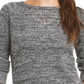 Style & Co Women's Crewneck Marled Sweater Black Size M