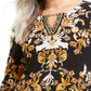 JM Collection Women's Keyhole Tunic Black Size PP