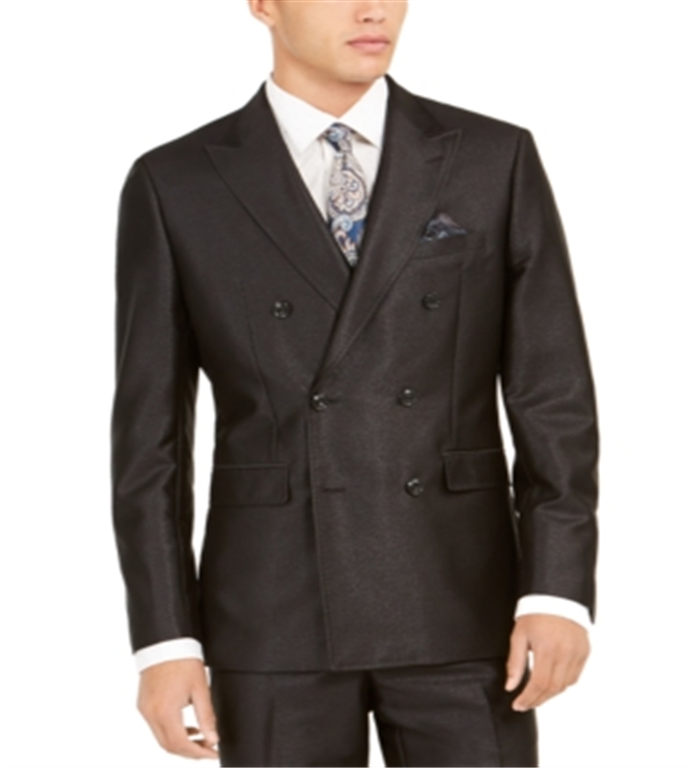 Tallia Men's  Single Breasted Jacket Black Size 40S